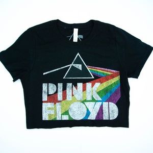 RARE Pink Floyd Prism Vintage Style Crop Top